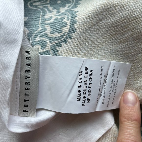 Pottery Barn Drapes Cream and Blue Blackout 50X108in - Picture 3 of 8